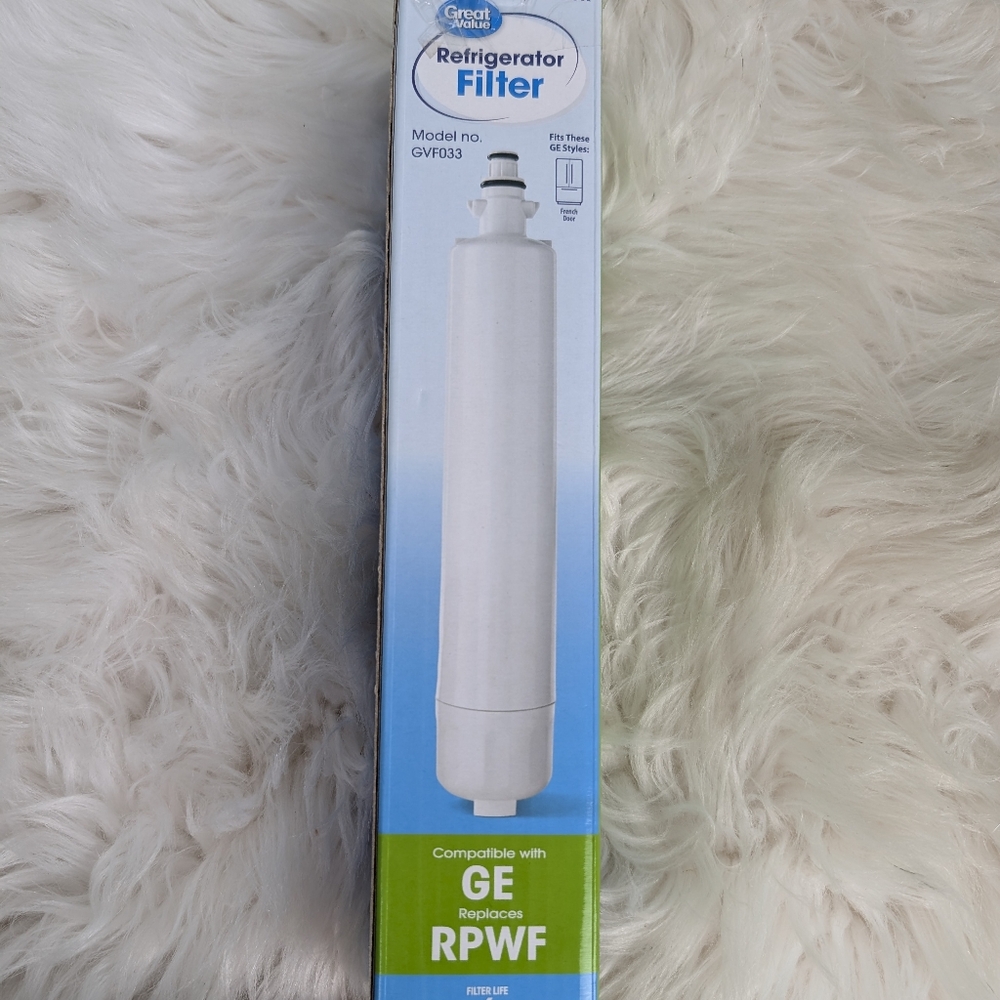 Great Value refrigerator water filter RPWF, one size, white